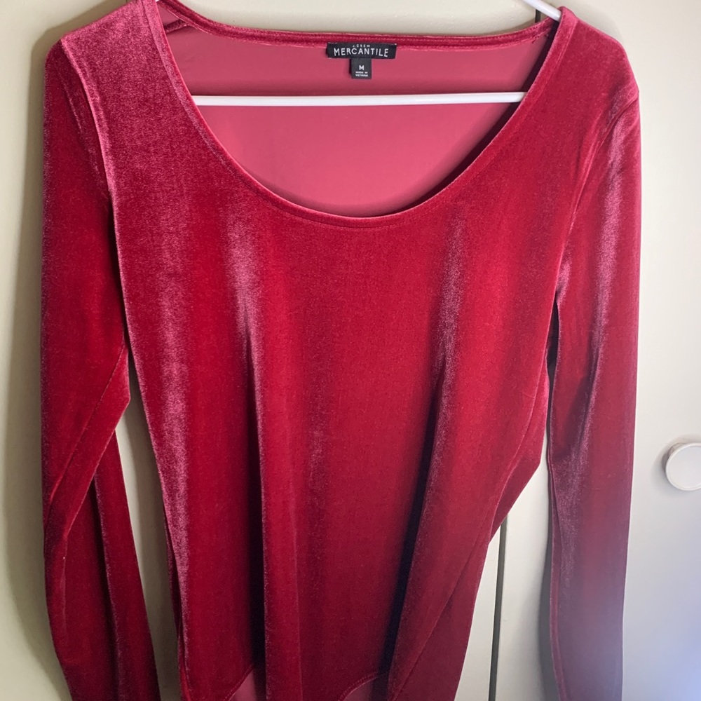 Medium Red Velvet Bodysuit!